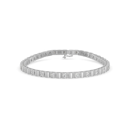 Sagasity Diamond Tennis Bracelet-Silver