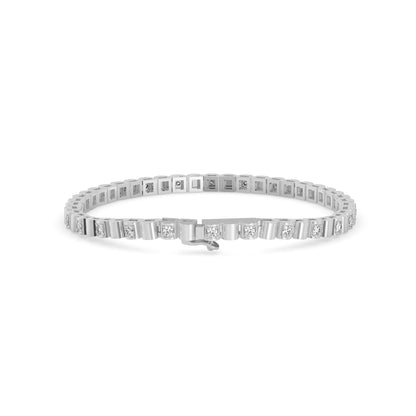 Sagasity Diamond Tennis Bracelet-Silver