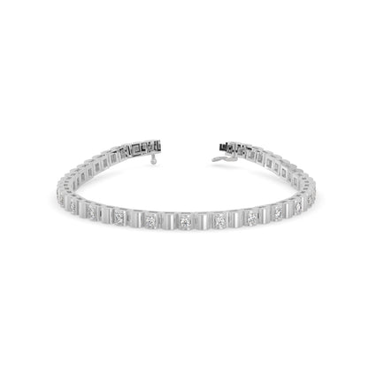 Sagasity Diamond Tennis Bracelet-Silver