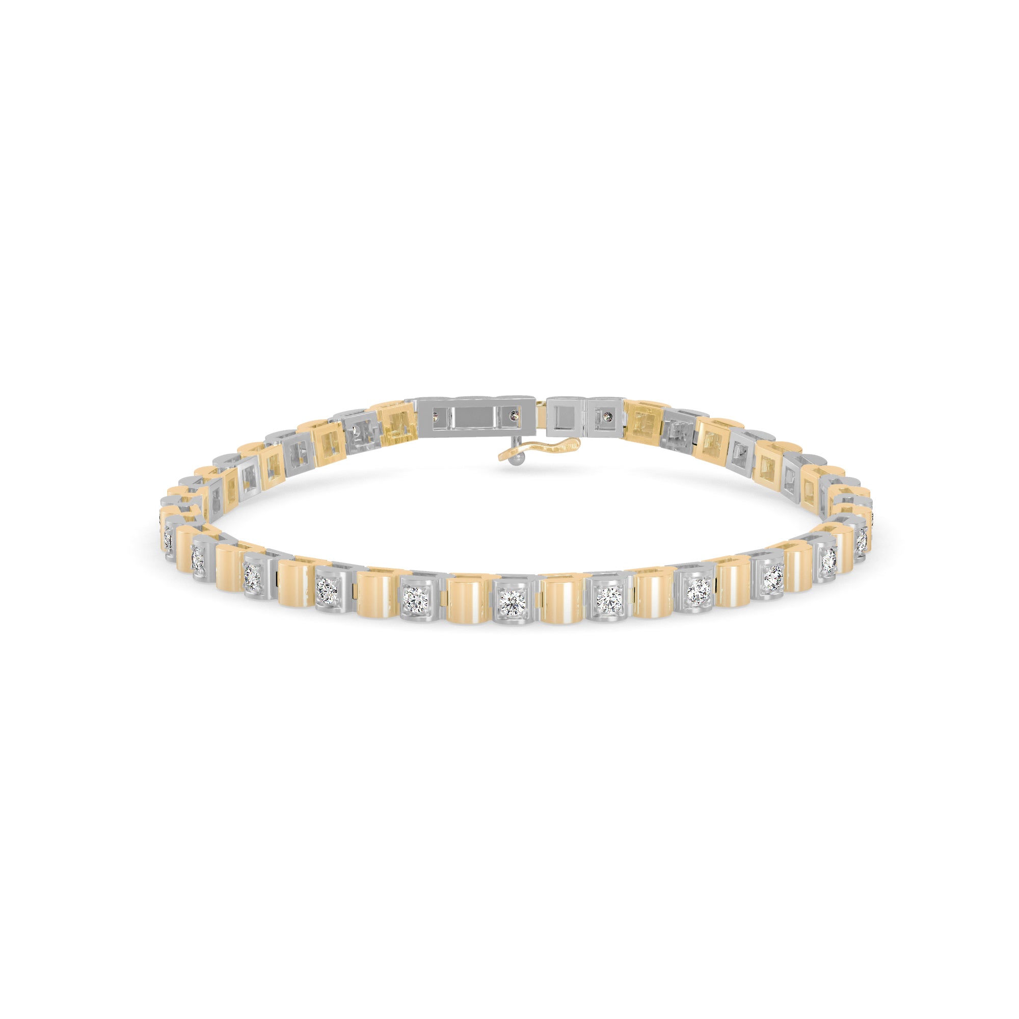 Sagasity Diamond Tennis Bracelet-Golden