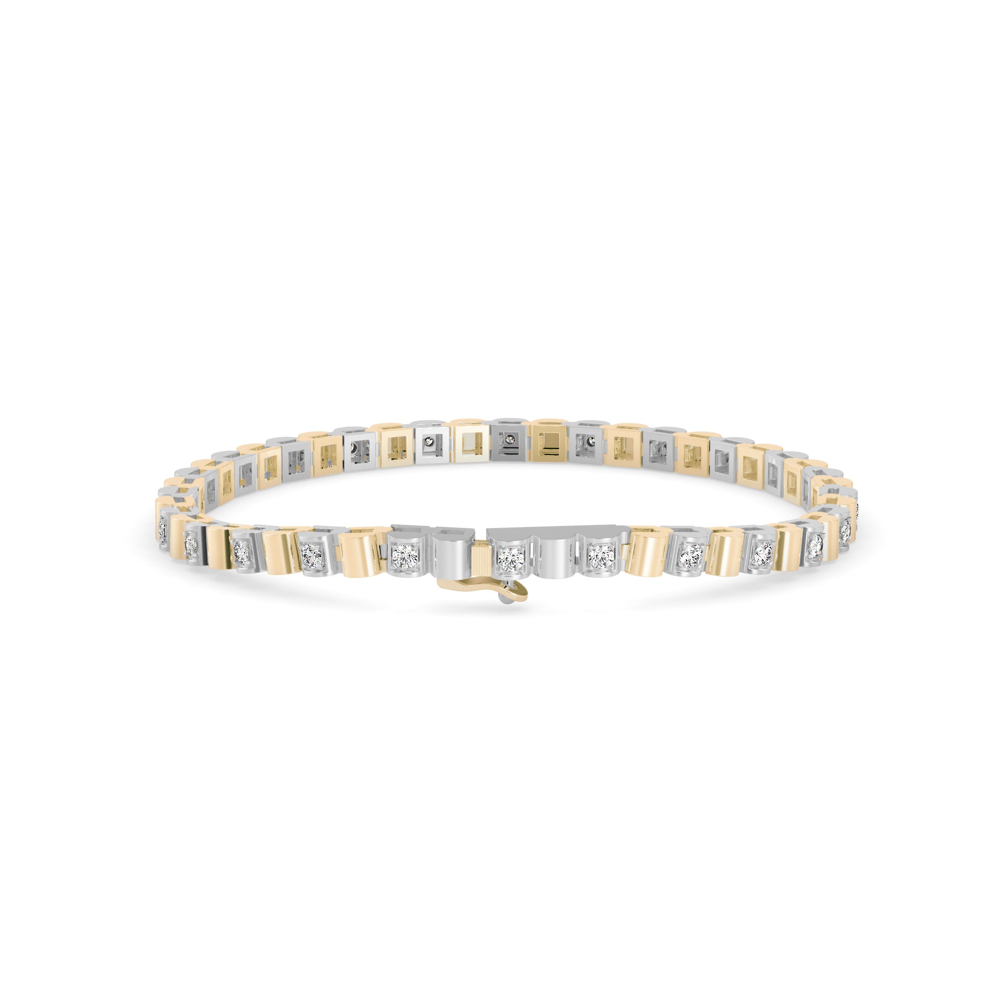 Sagasity Diamond Tennis Bracelet-Golden