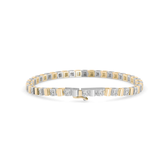 Sagasity Diamond Tennis Bracelet-Golden