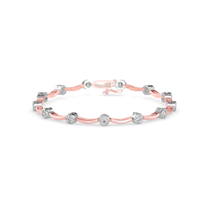 Cordial Diamond Tennis Bracelet-Rose Gold