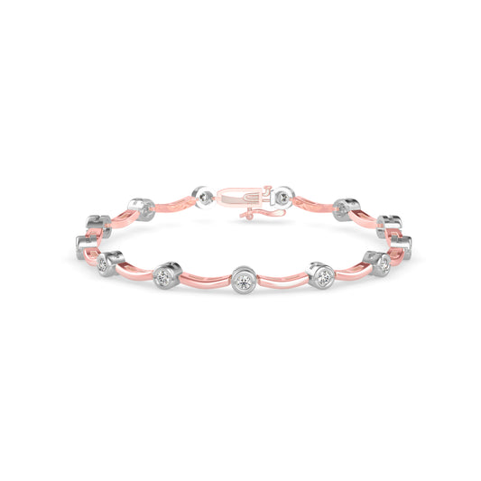 Cordial Diamond Tennis Bracelet-Rose Gold