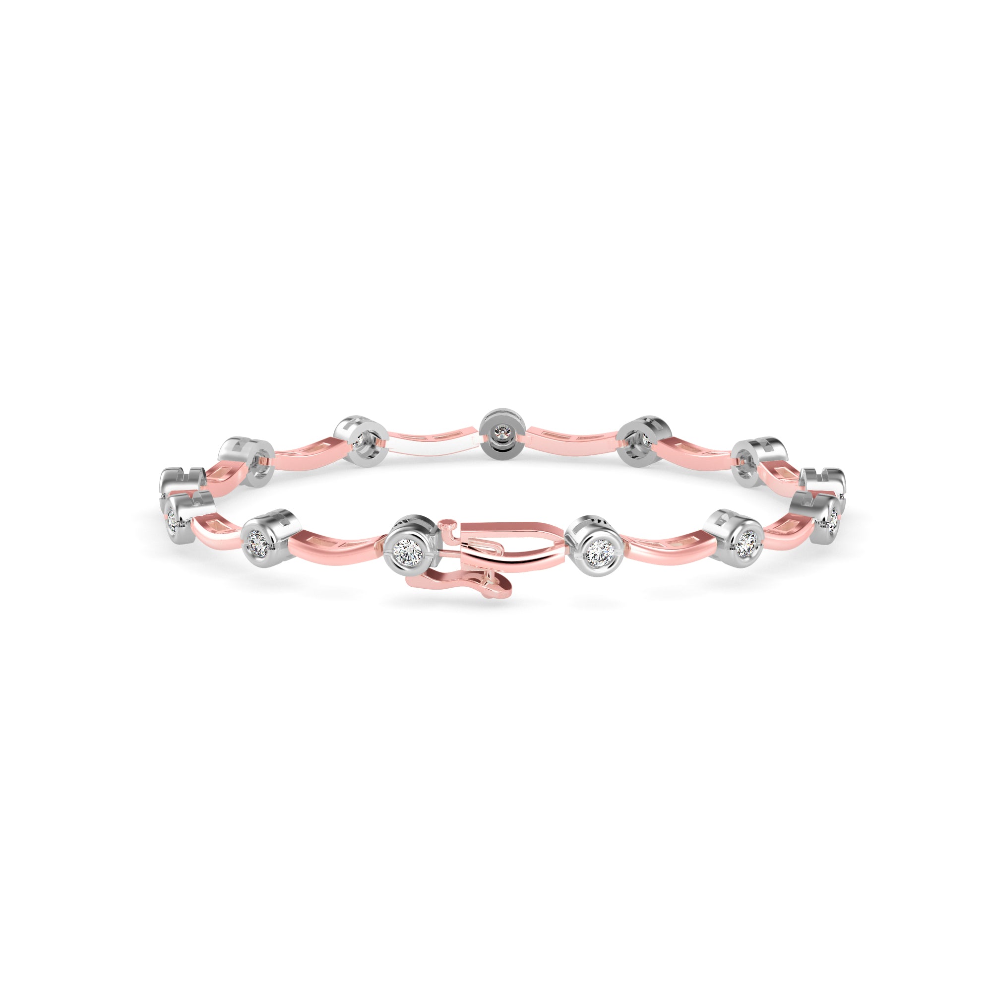 Cordial Diamond Tennis Bracelet-Rose Gold