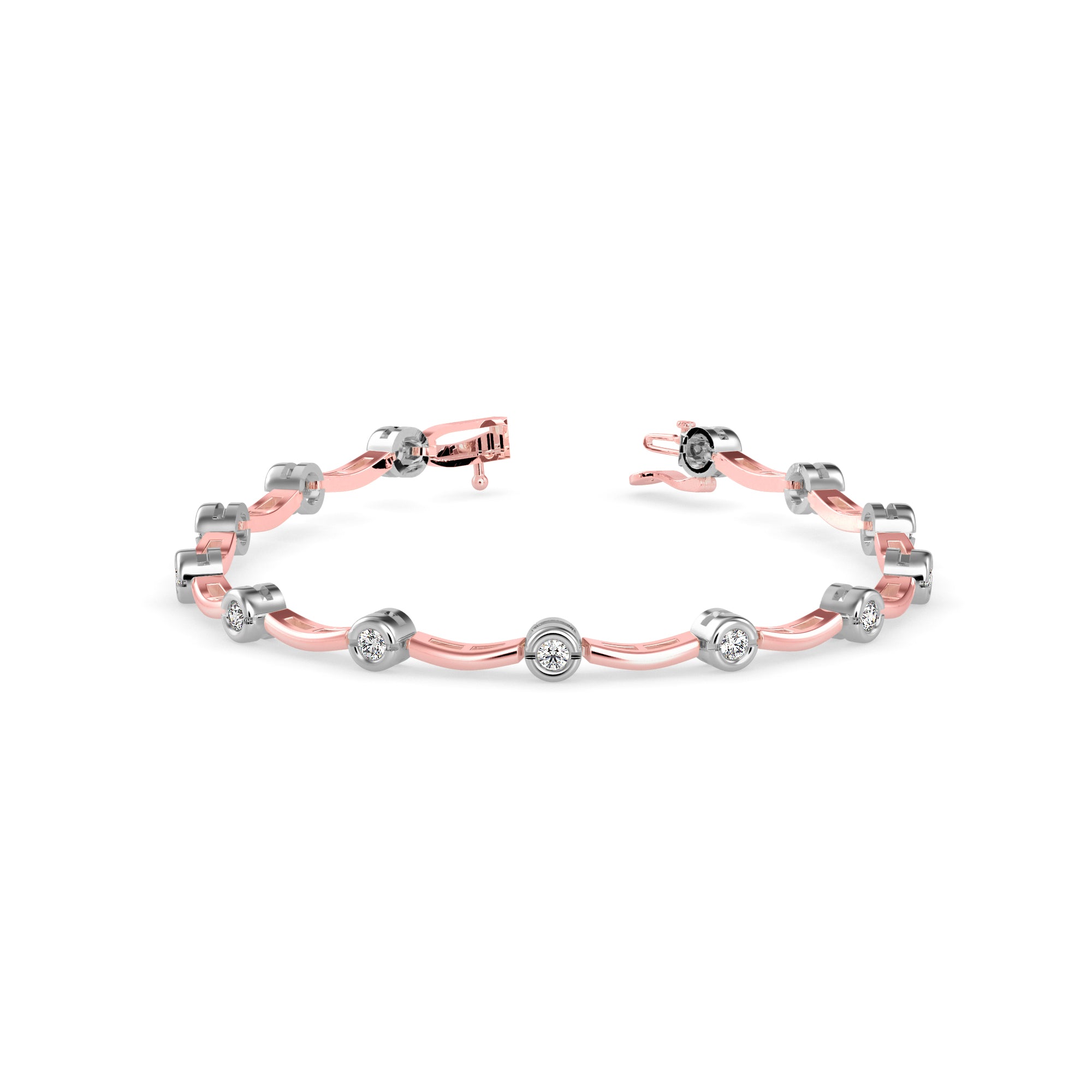Cordial Diamond Tennis Bracelet-Rose Gold