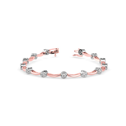 Cordial Diamond Tennis Bracelet-Rose Gold