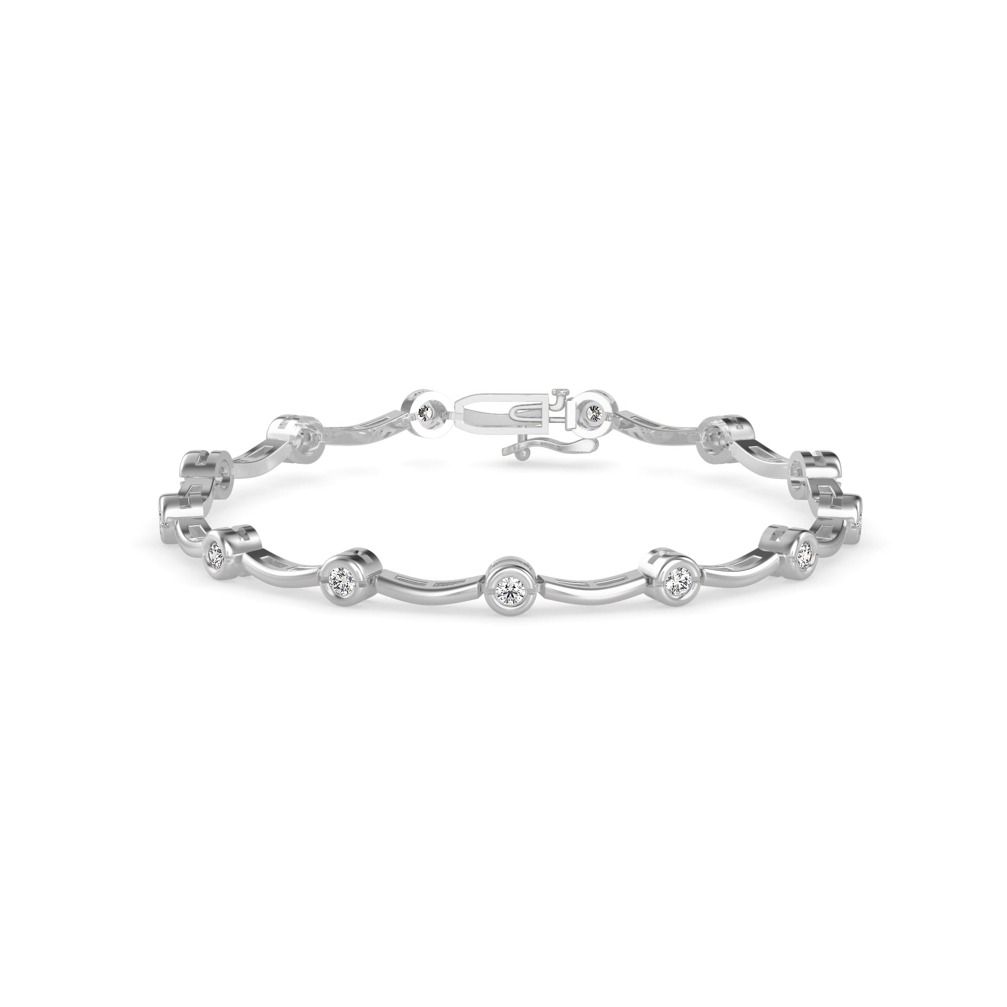 Cordial Diamond Tennis Bracelet-Silver