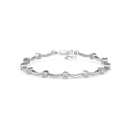 Cordial Diamond Tennis Bracelet-Silver