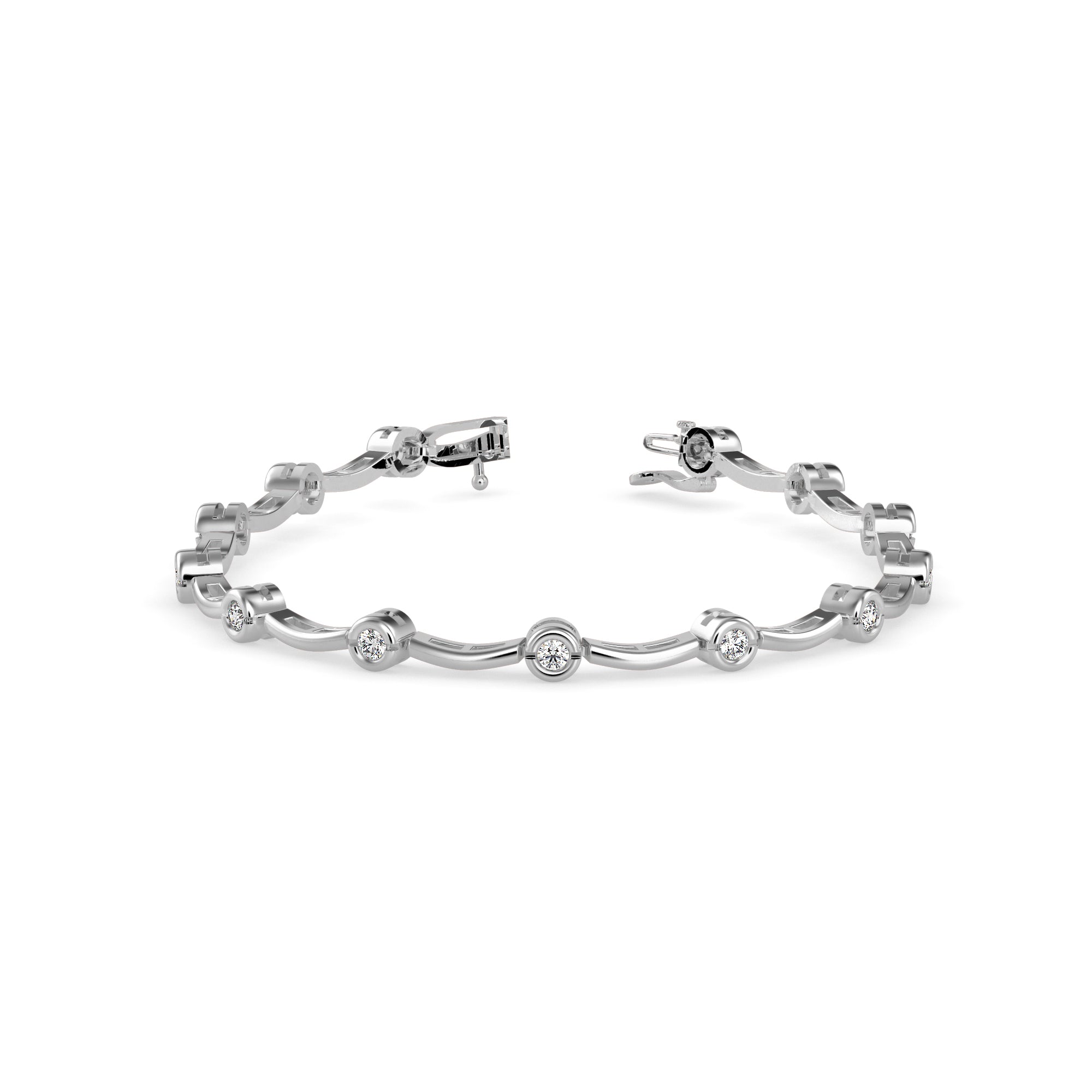 Cordial Diamond Tennis Bracelet-Silver