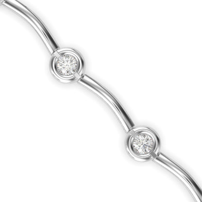Cordial Diamond Tennis Bracelet-Silver