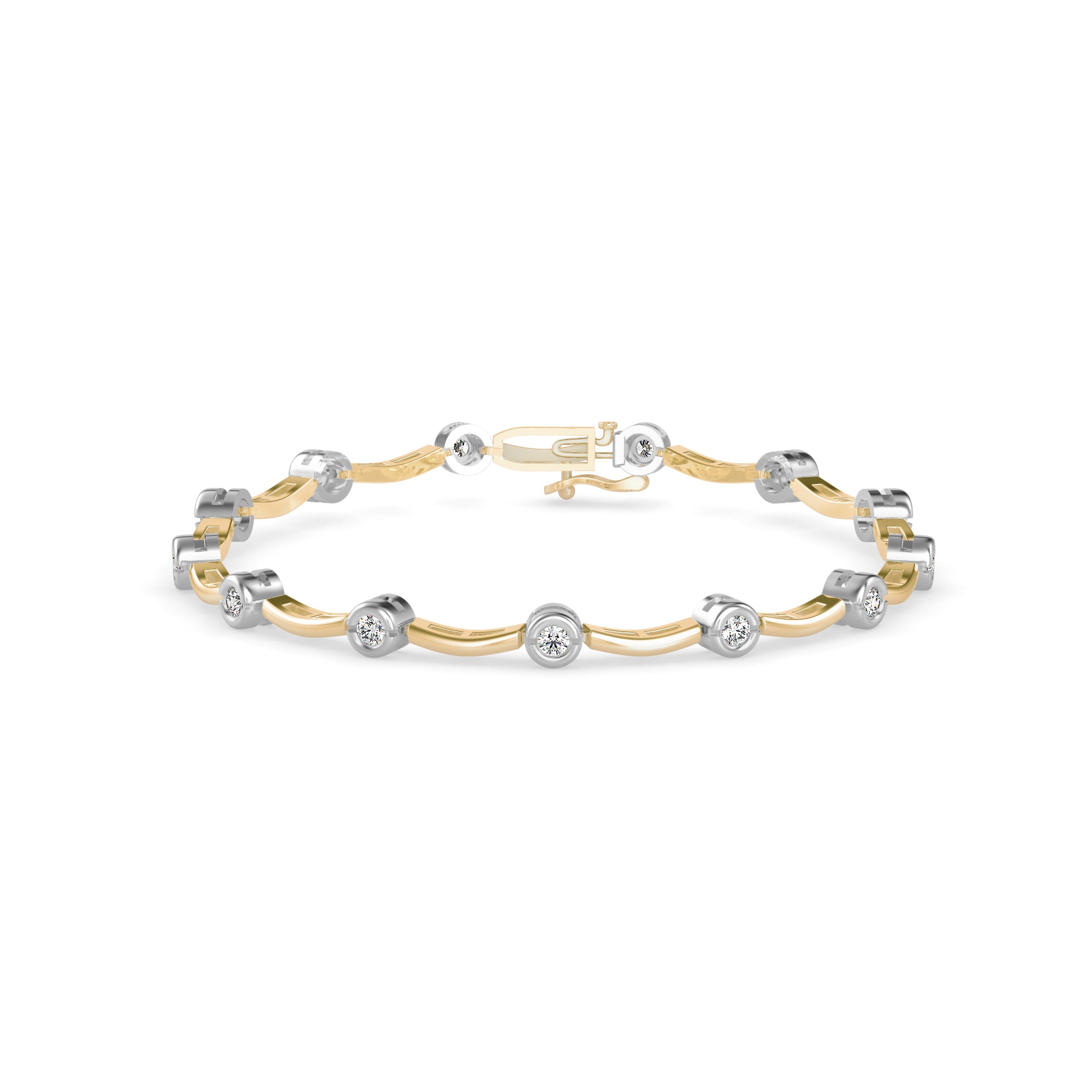 Cordial Diamond Tennis Bracelet-Golden