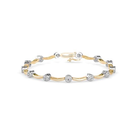 Cordial Diamond Tennis Bracelet-Golden