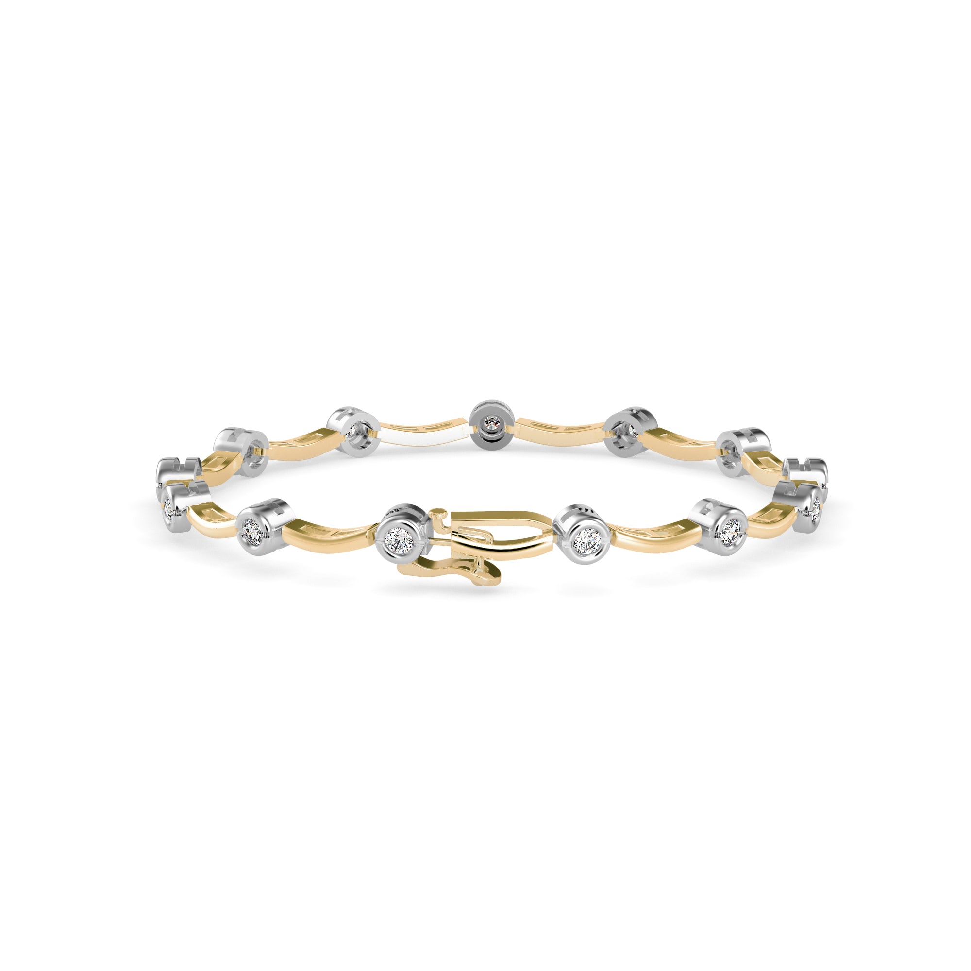 Cordial Diamond Tennis Bracelet-Golden