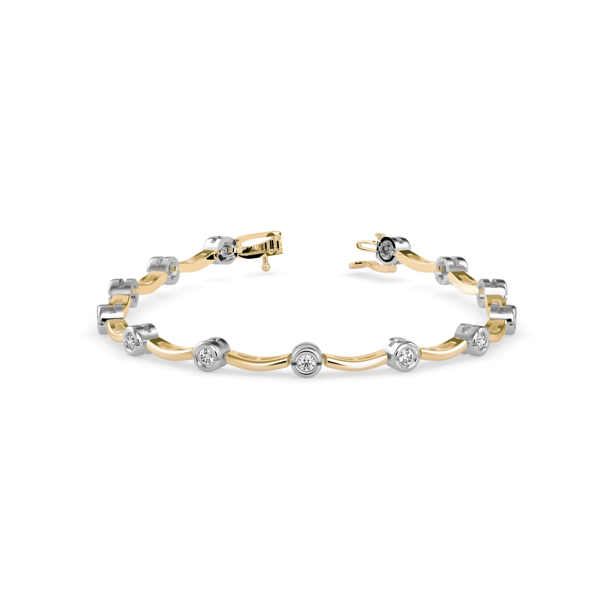 Cordial Diamond Tennis Bracelet-Golden