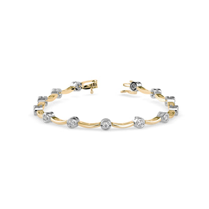 Cordial Diamond Tennis Bracelet-Golden