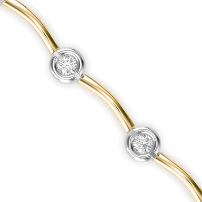 Cordial Diamond Tennis Bracelet-Golden