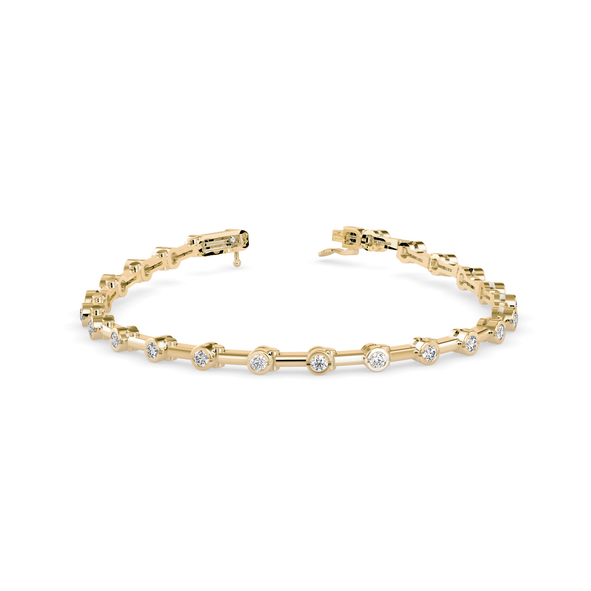 Moldy Tennis Diamond Bracelet-Golden