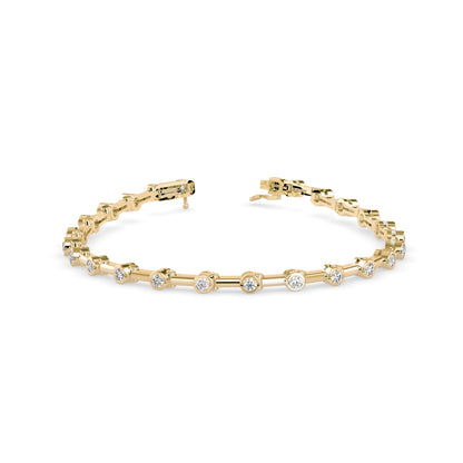 Moldy Tennis Diamond Bracelet-Golden