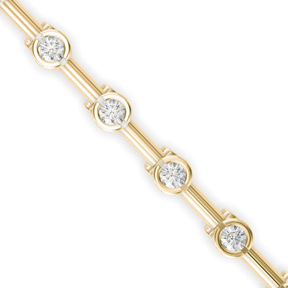 Moldy Tennis Diamond Bracelet-Golden