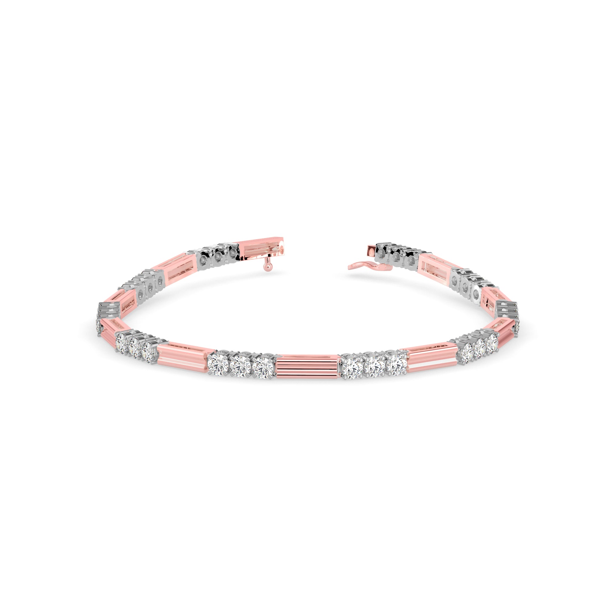 Stalwart Diamond Tennis Bracelet-Rose Gold