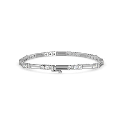 Stalwart Diamond Tennis Bracelet-Silver