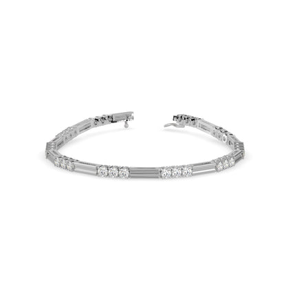 Stalwart Diamond Tennis Bracelet-Silver