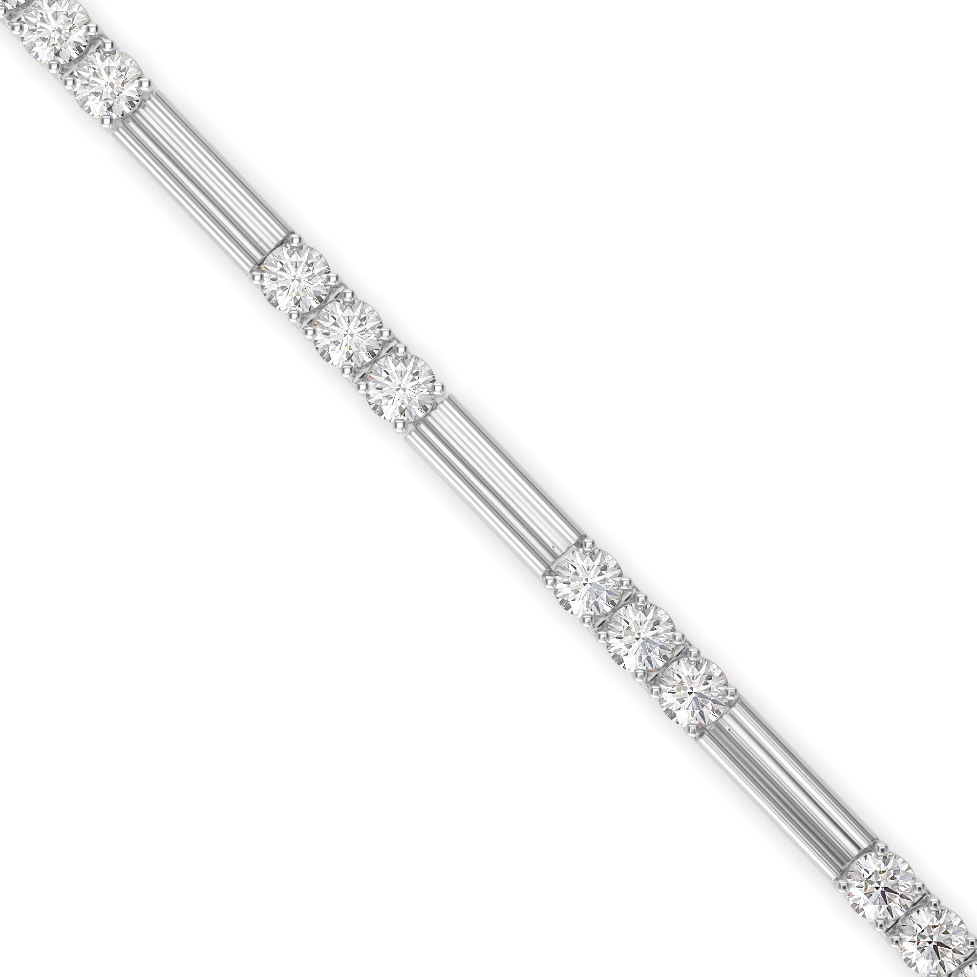 Stalwart Diamond Tennis Bracelet-Silver