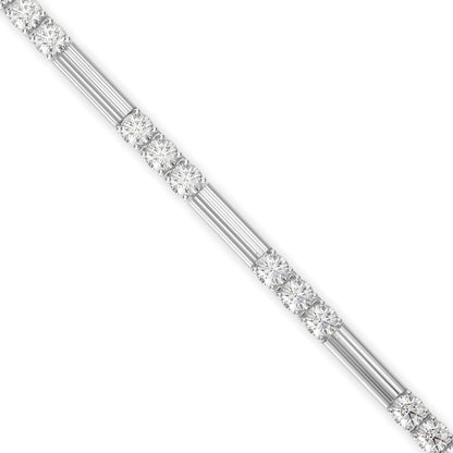 Stalwart Diamond Tennis Bracelet-Silver