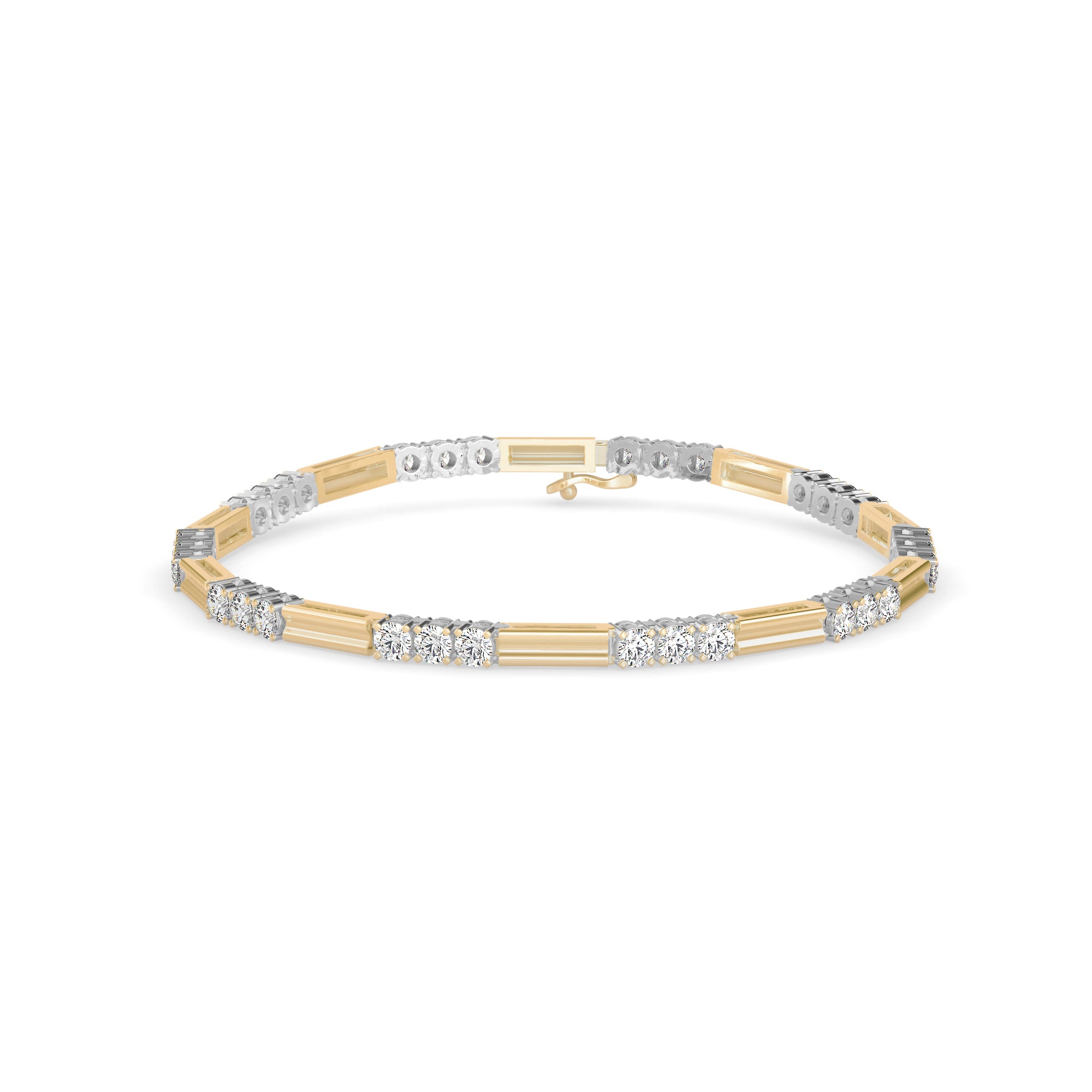 Stalwart Diamond Tennis Bracelet-Golden
