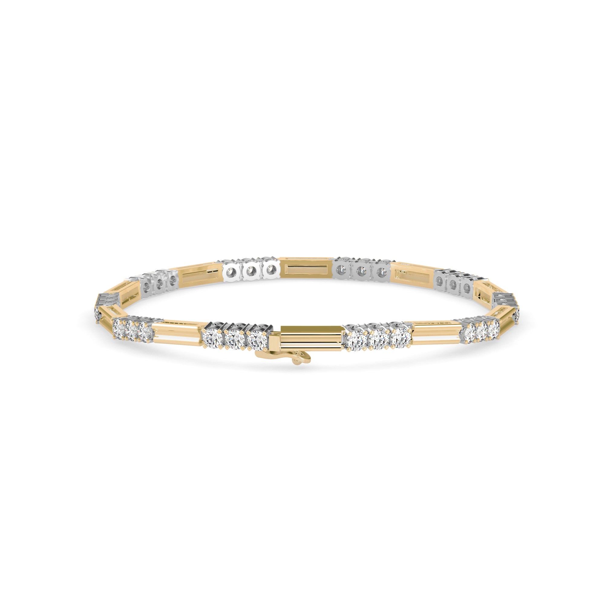 Stalwart Diamond Tennis Bracelet-Golden