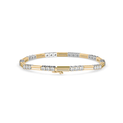 Stalwart Diamond Tennis Bracelet-Golden