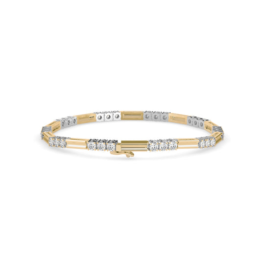 Stalwart Diamond Tennis Bracelet-Golden