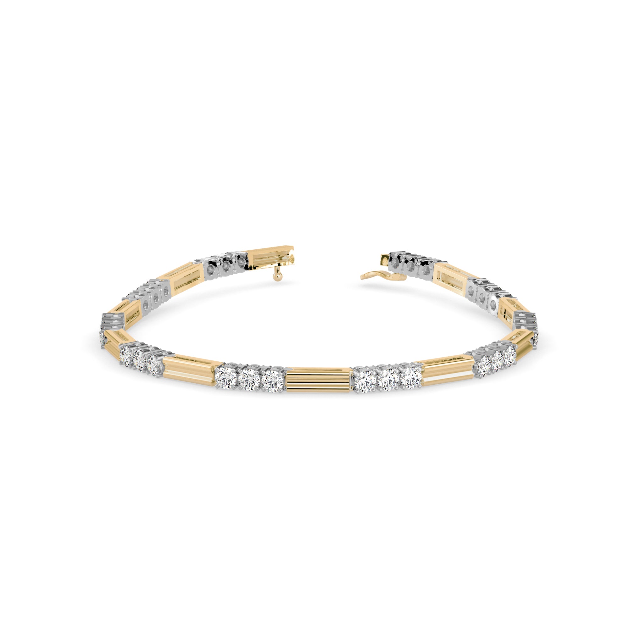 Stalwart Diamond Tennis Bracelet-Golden