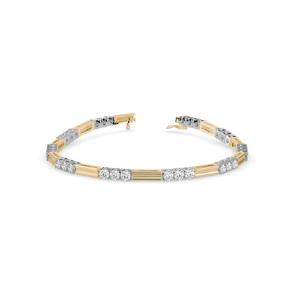 Stalwart Diamond Tennis Bracelet-Golden