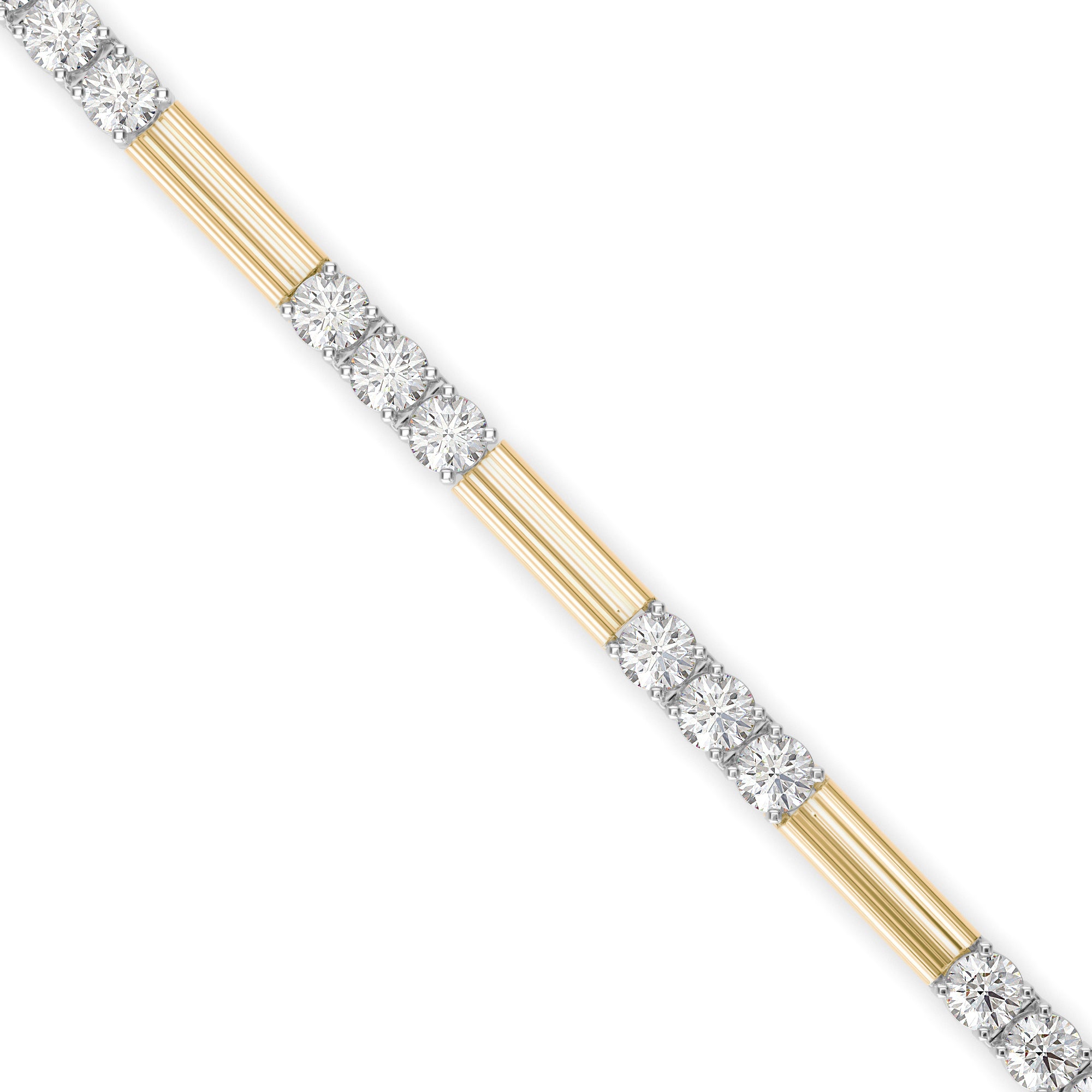 Stalwart Diamond Tennis Bracelet-Golden