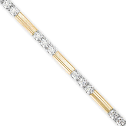 Stalwart Diamond Tennis Bracelet-Golden