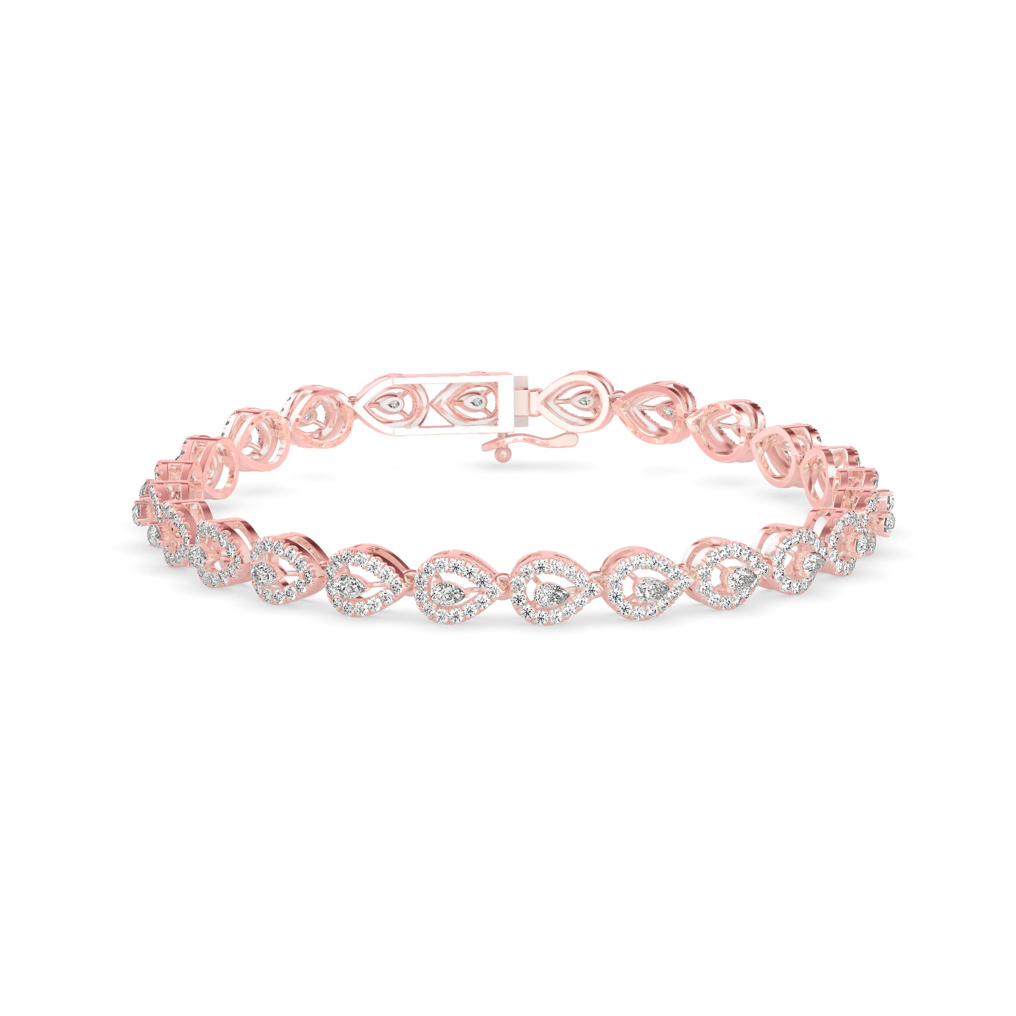 Vintage Diamond Tennis Bracelet-Rose Gold