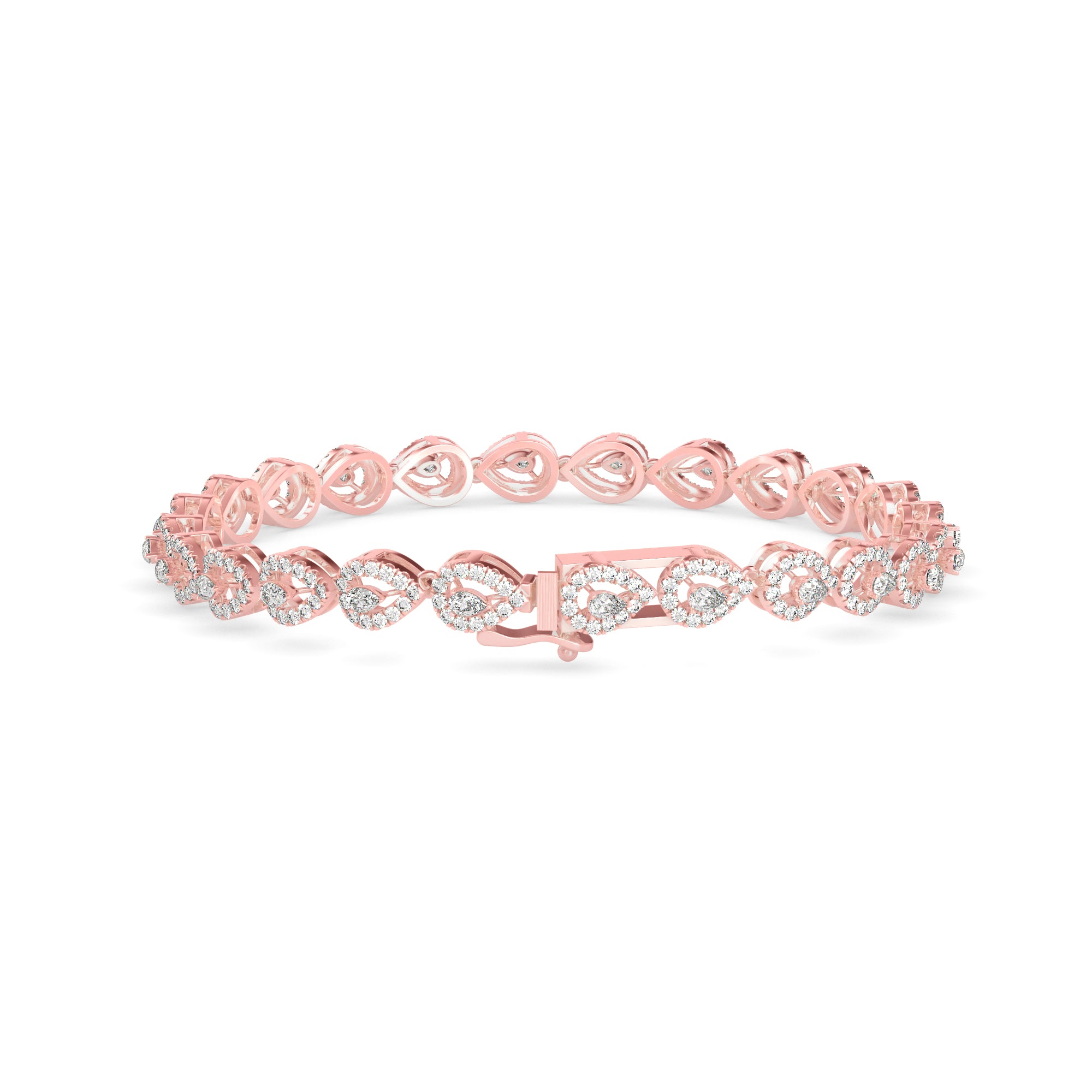 Vintage Diamond Tennis Bracelet-Rose Gold
