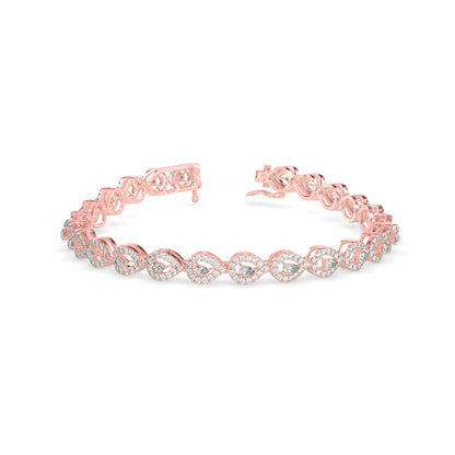 Vintage Diamond Tennis Bracelet-Rose Gold