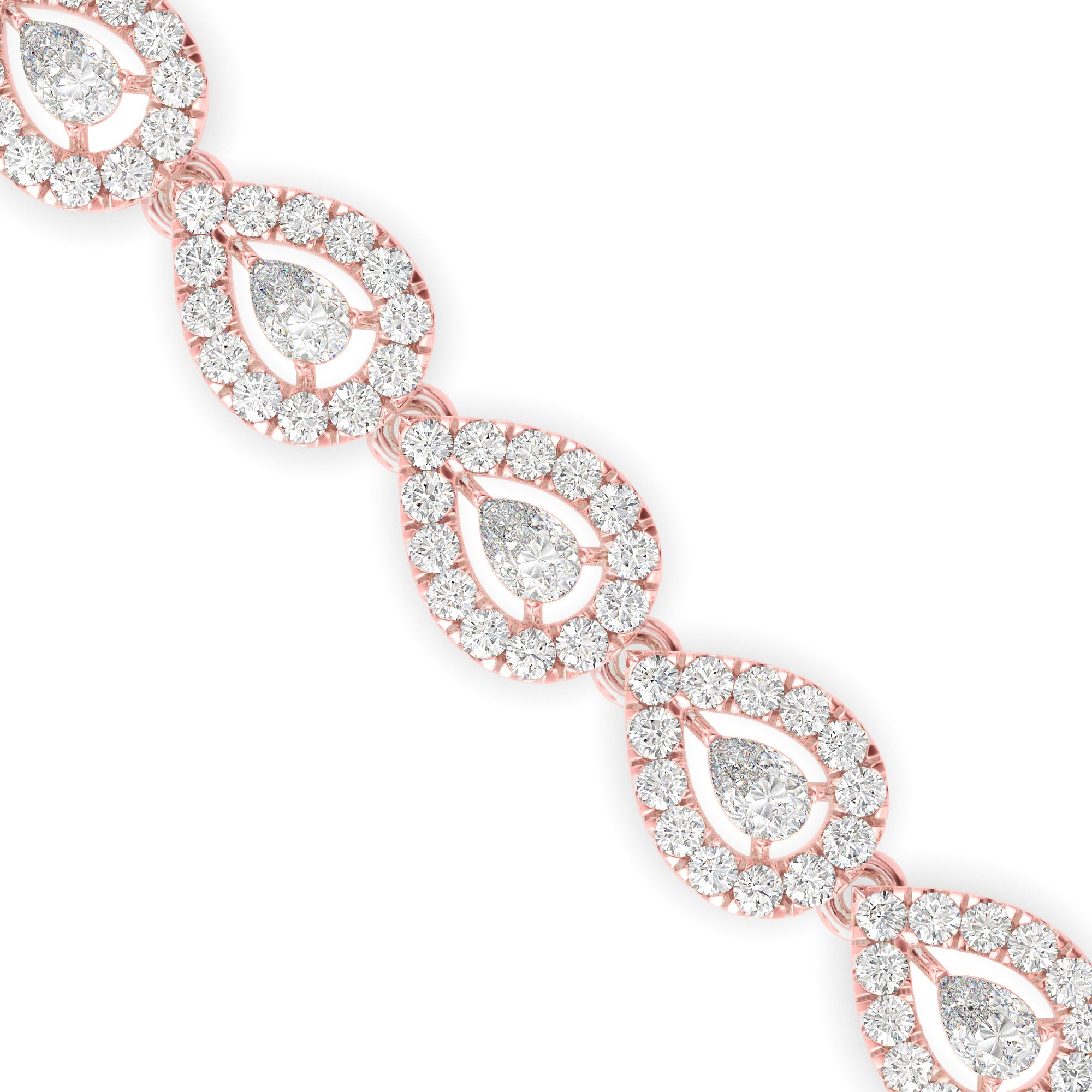 Vintage Diamond Tennis Bracelet-Rose Gold