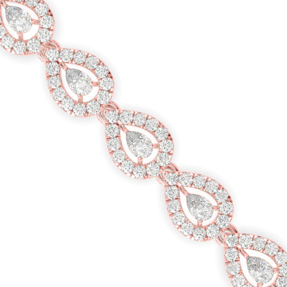 Vintage Diamond Tennis Bracelet-Rose Gold