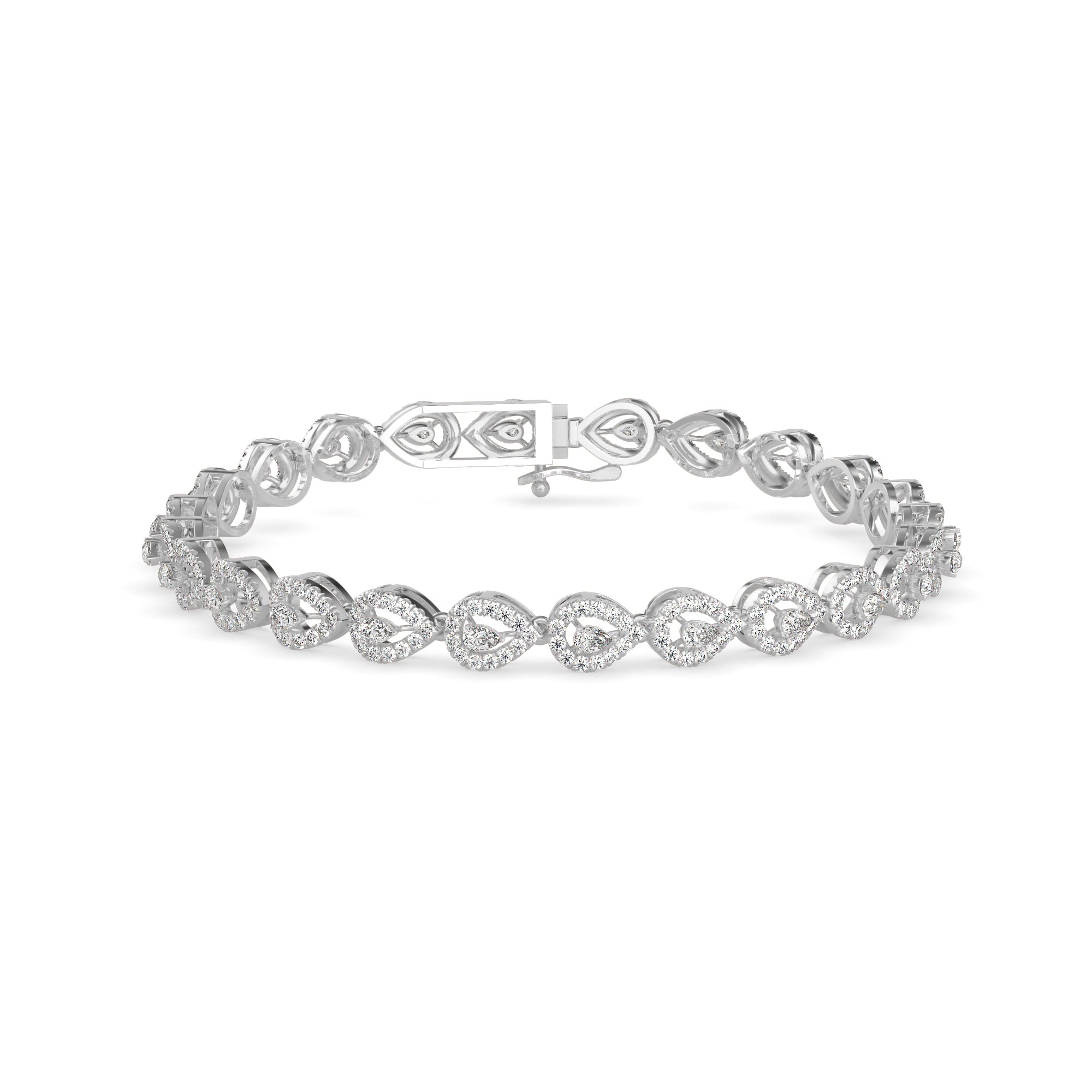 Vintage Diamond Tennis Bracelet-Silver