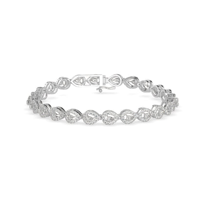 Vintage Diamond Tennis Bracelet-Silver