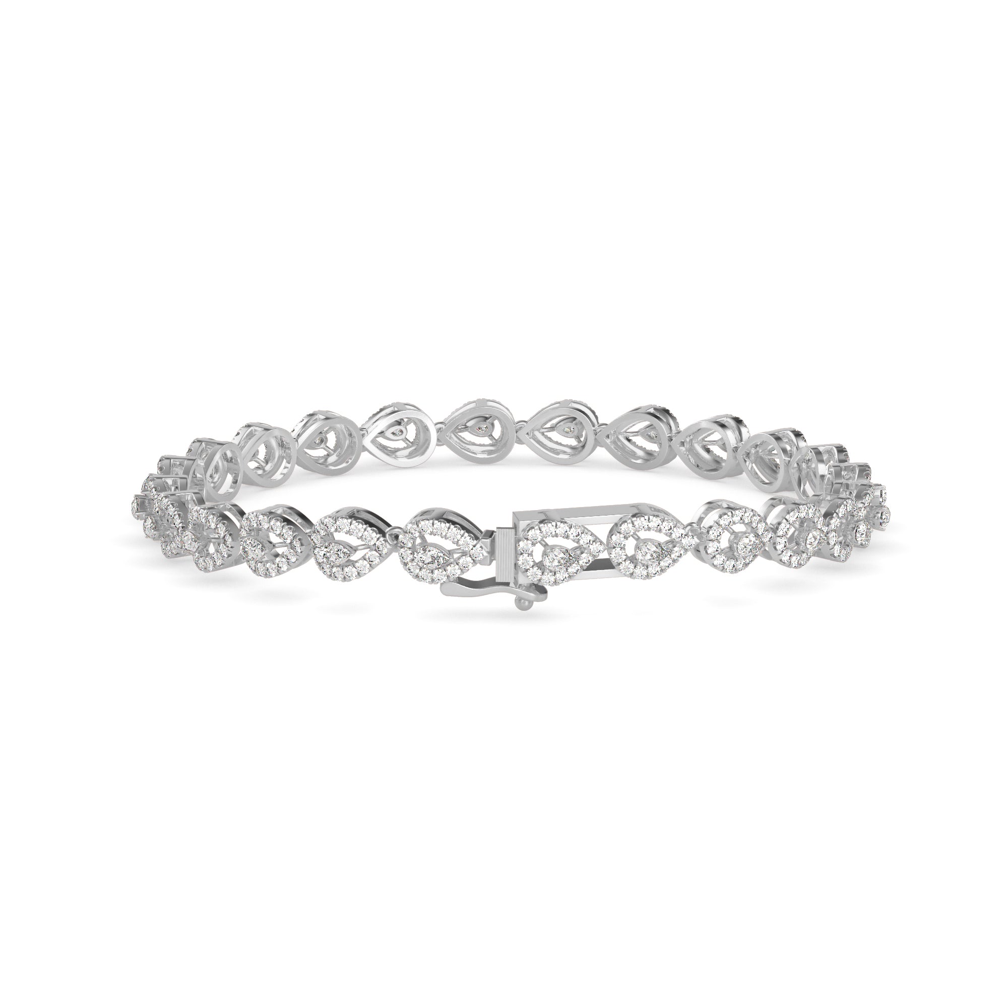 Vintage Diamond Tennis Bracelet-Silver