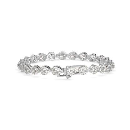 Vintage Diamond Tennis Bracelet-Silver