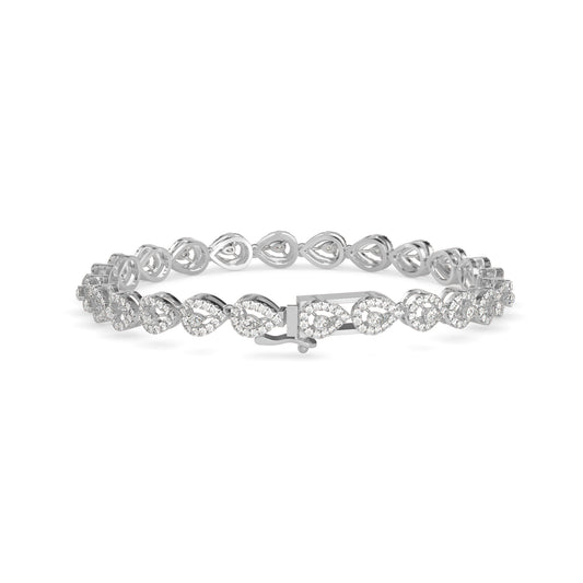 Vintage Diamond Tennis Bracelet-Silver