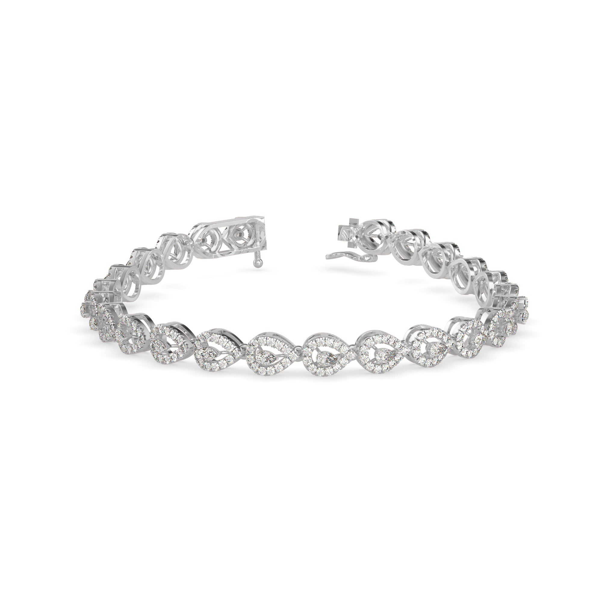 Vintage Diamond Tennis Bracelet-Silver