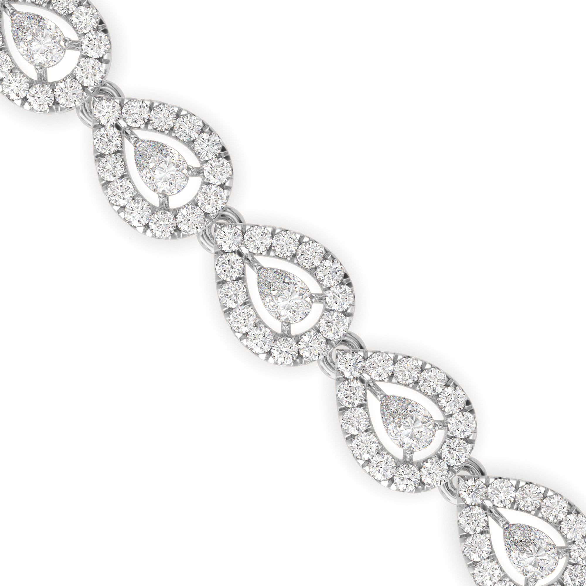 Vintage Diamond Tennis Bracelet-Silver