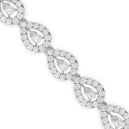 Vintage Diamond Tennis Bracelet-Silver